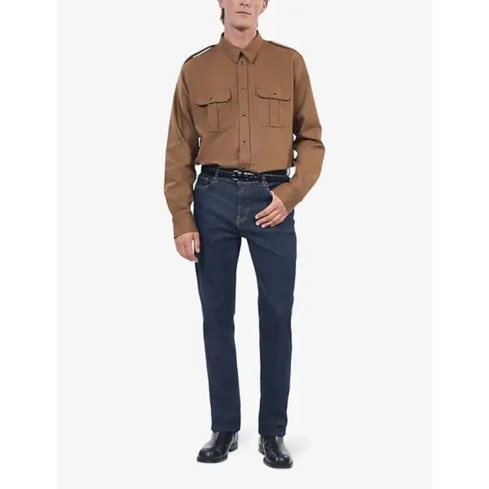 The Kooples Patch-Pocket Relaxed-Fit‎ Cotton-Blend Shirt Size XL - Picture 4 of 5
